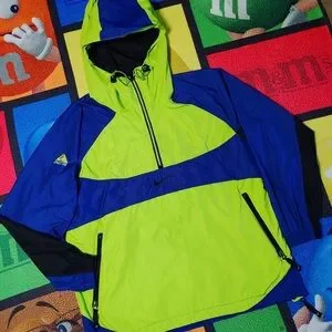 ジャケット・アウター NIKE ACG CLIMA-FIT Anorak Parker Nike ACG Clima-Fit Anorak Rain Jacket Size Large Hooded Blue